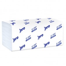 Полотенца бумажные двухслойные V-сложения PROtissue Premium, 21*22см, 200л