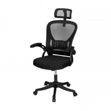Кресло руководителя Deli E4505, ткань - сетка чёрная, цвет чёрный