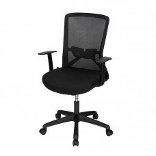 Кресло оператора Deli E4509, ткань - сетка чёрная, цвет чёрный