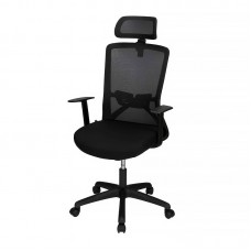 Кресло руководителя Deli E4510, ткань - сетка чёрная, цвет чёрный