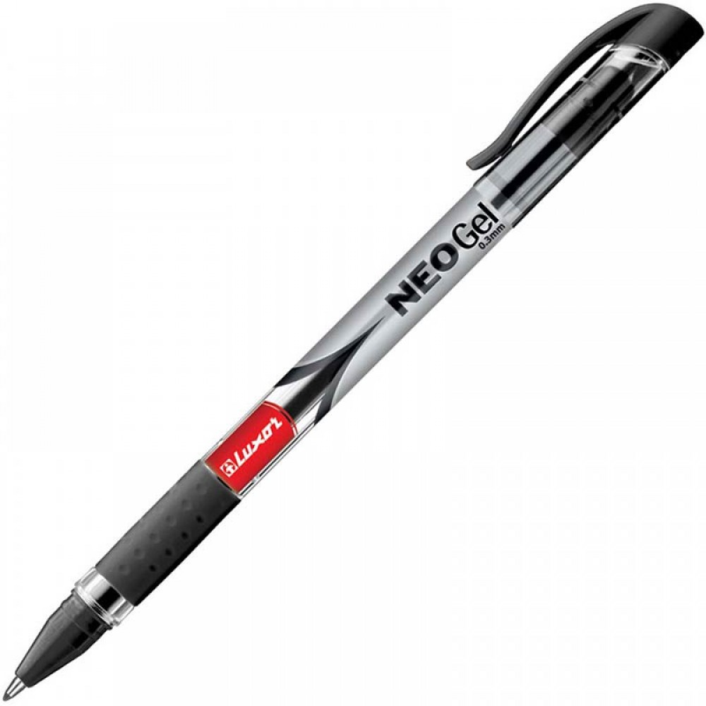 Ручка гелевая Luxor Neo Gel, линия 0,3мм, чёрная