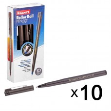 Ручка-роллер Luxor, линия 0,5мм, чёрная, 10шт