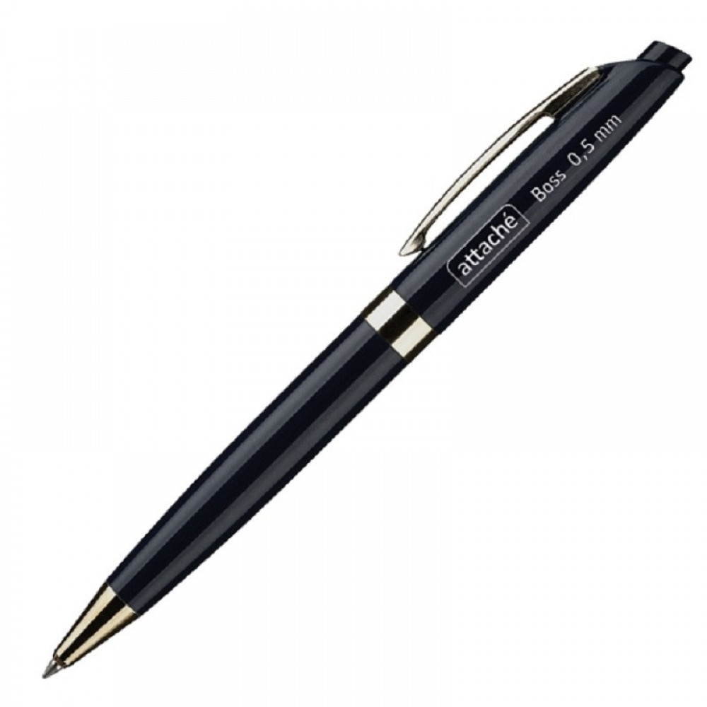 Ручка шариковая автоматическая Attache Boss, линия 0,5мм, чёрная