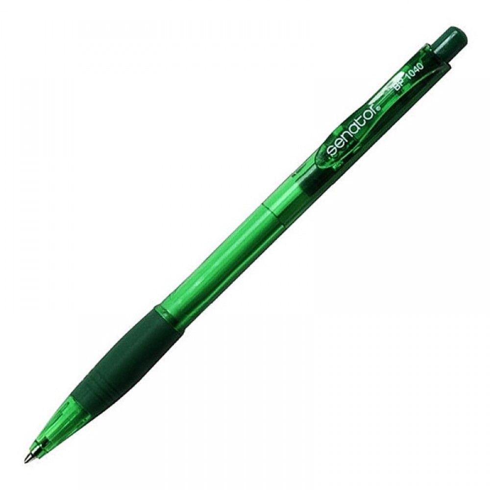 Ручка шариковая автоматическая BP10 Senator, линия 0,7мм, зелёная
