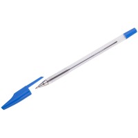 Ручка шариковая OfficeSpace, линия 0,5мм, синяя, корпус прозрачный